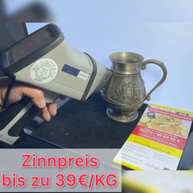 Zinnpreis bis zu 39 Euro Kilo Zinnbecher verkaufen