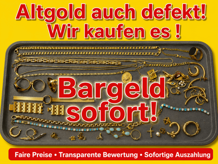 Altgold verkaufen auch defekt Wir kaufen es zu hohen Goldpreisen in der Schatztruhe