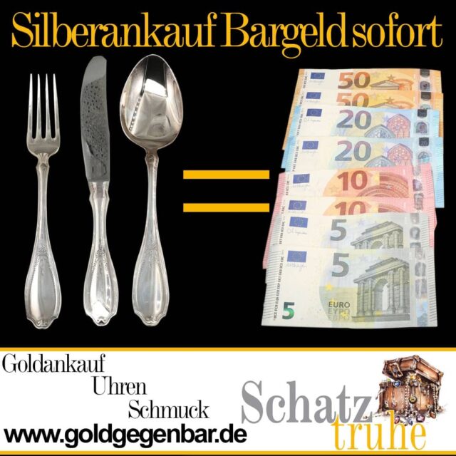 Was bekommt man für 1 kg Silberbesteck? 1 Silberbesteck verkaufen Schatztruhe