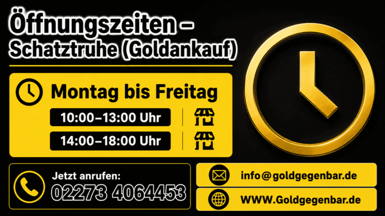Öffnungszeiten – Schatztruhe (Goldankauf) 1 Öffnungszeiten Schatztruhe Goldankauf