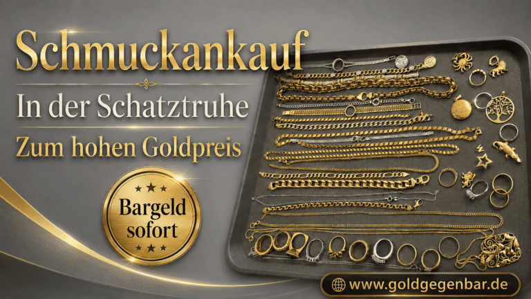 Goldankauf Online & Lokal in NRW – Fair verkaufen bei der Schatztruhe 1 Schmuckankauf zum hohen Goldpreis in der Schatztruhe 9 mal in NRW